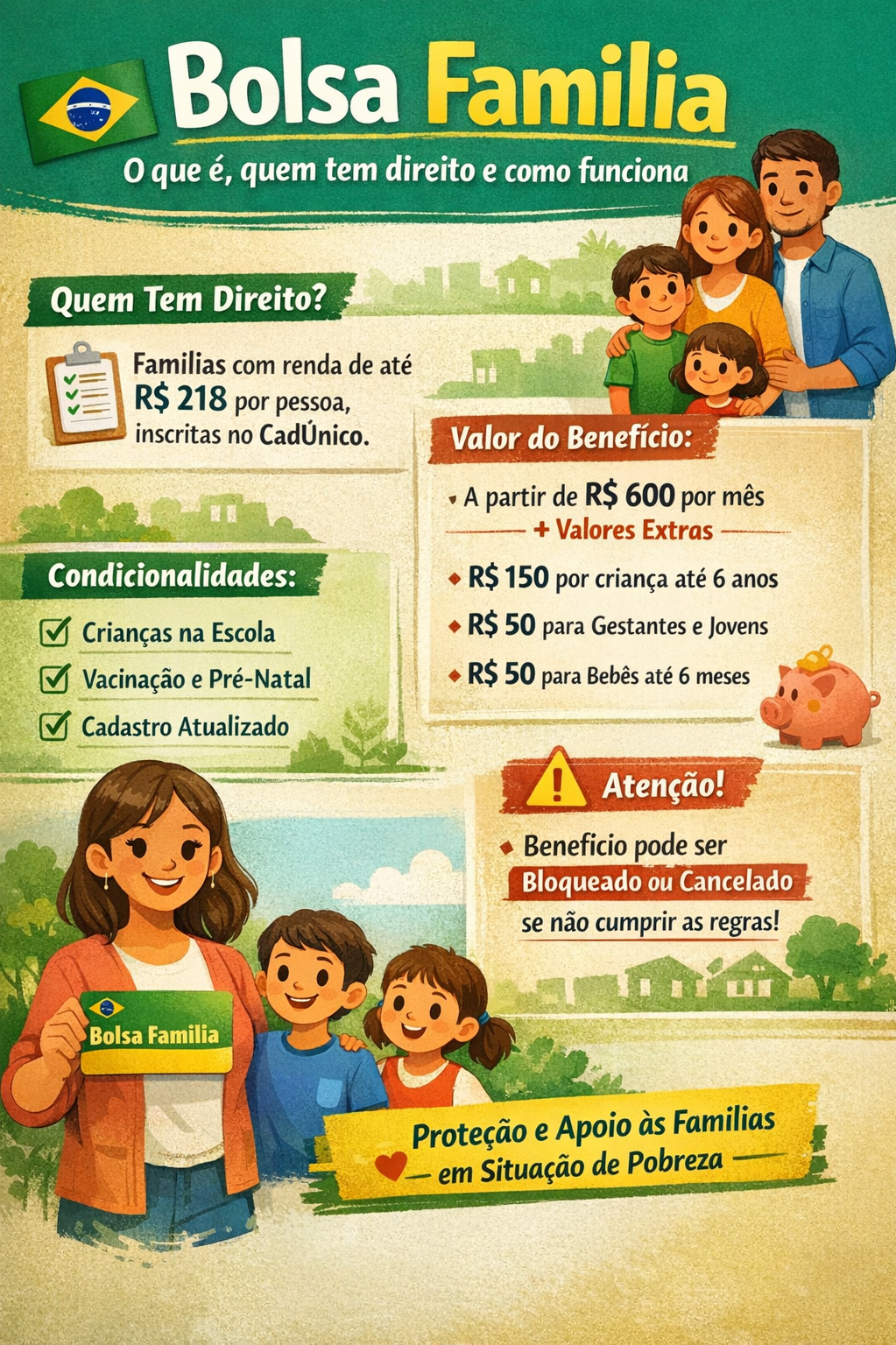 Leia mais sobre o artigo BOLSA FAMÍLIA: O QUE É, QUEM TEM DIREITO E COMO FUNCIONA